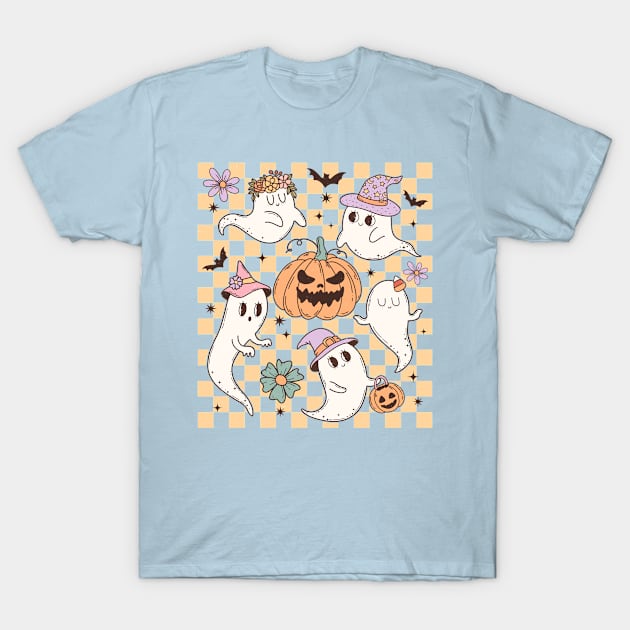 Spooky Cute Ghosts T-Shirt by Erin Decker Creative